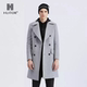 不起球 高档羊毛大衣灰色加厚冬 轻奢 法国HLITOR简约男装