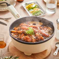 Плиты 小熊电煮锅电炒锅单柄电炒菜炒锅多功能蒸煮炒一体锅煮菜锅家用