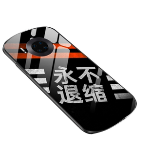 适用华为mate30手机壳防摔弧形夜光镜面玻璃mate30pro男女个性潮牌椭圆保护套mate30epro软硅胶时尚5g版外壳
