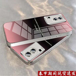 适用iqooneo7手机壳iqooneo6晕染渐变neo7se电镀银玻璃竞速版neo6se全包vivo爱酷时尚简约高级防摔男女新款套