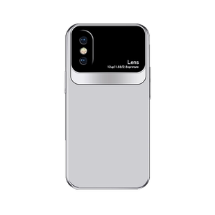 lens电镀银适用苹果x手机壳简约iPhonexr新款xsmax创意8plus男7全包XS套高级6s个性se2三代防摔8P潮硅胶外壳