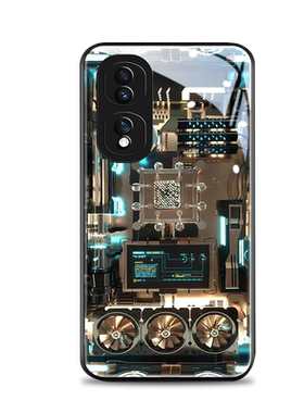 芯片核心适用华为荣耀80手机壳honor 70炫酷60pro钢化玻璃50se男生潮牌Pro+保护套创意全包防摔超薄硅胶外壳