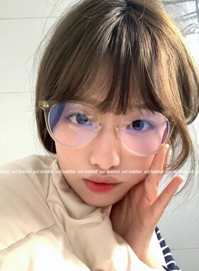 韩版复古圆形素颜眼镜女小红书网红同款灰色眼镜框tr90近视眼镜男