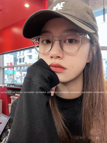 玳瑁色小红书ins可配近视眼镜框