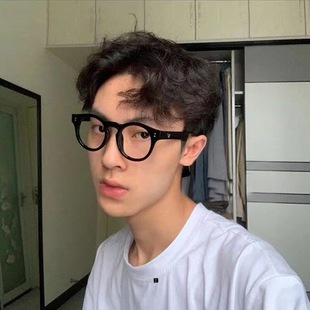 新复古抖音街拍网红同款黑色圆框眼镜男顽童大人同款眼镜可配近视