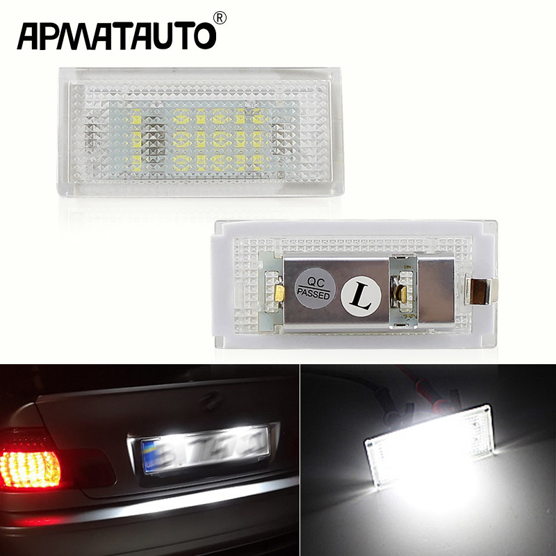 适用于宝马325i328i318320E46M3汽车LED后牌照灯总成改装高亮强光