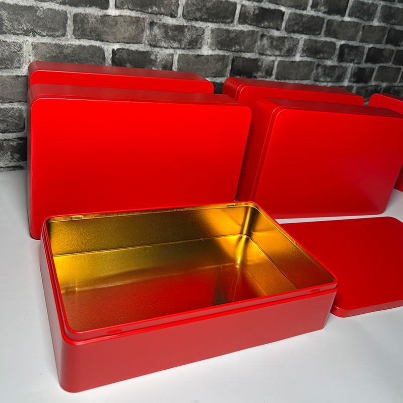 订婚喜糖盒曲奇饼干红色马口铁盒