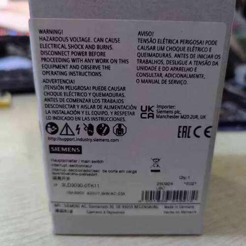 可维修3LD3030-0TK11西门子隔离开关隔离开关正品议价