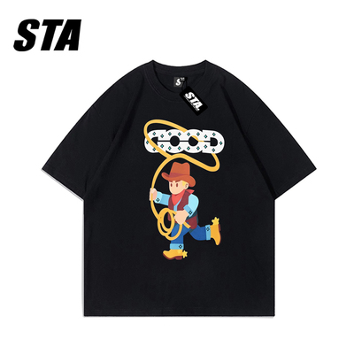 STA旗舰店正品短袖GOOD联名T恤男女情侣基础款重磅纯棉美式潮牌