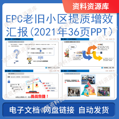 EPC老旧小区提质增效汇报建筑建工中建施工资料文件2021年36页PPT