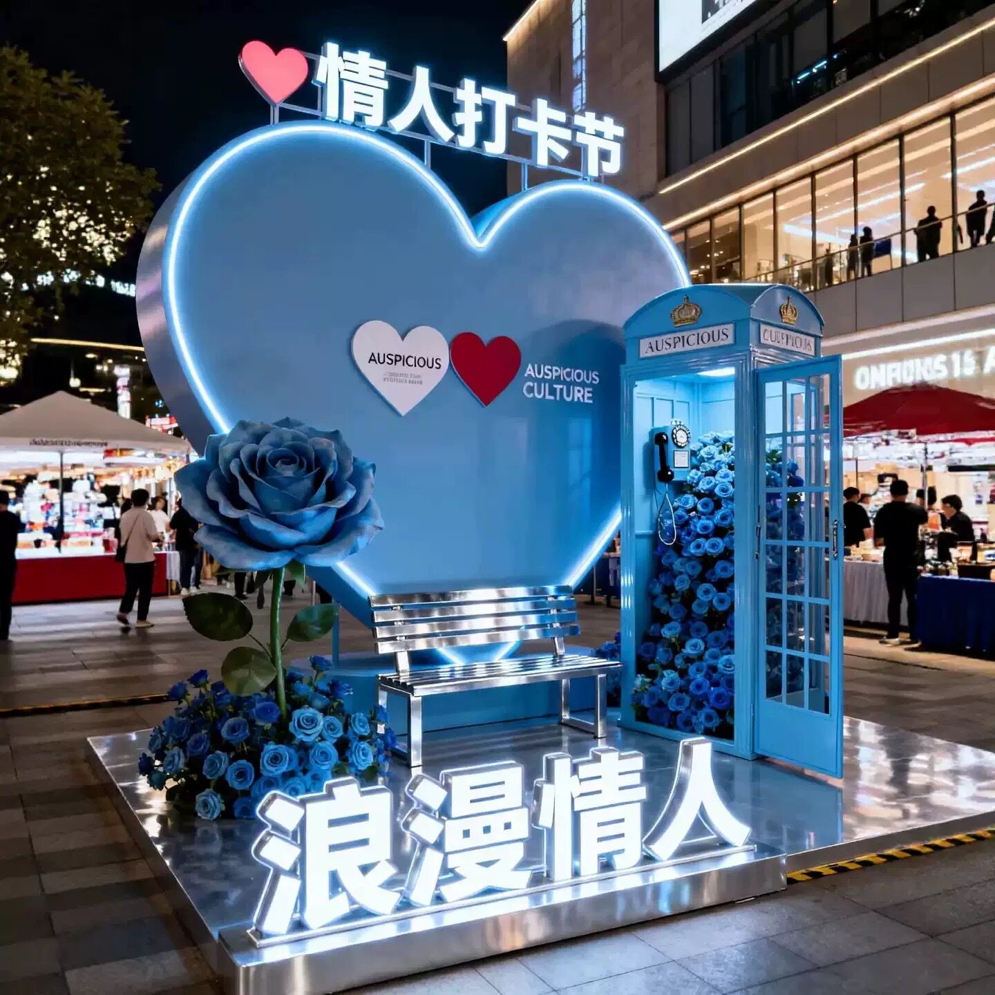 520情人节浪漫表白场景布置套餐爱心玫瑰花装饰拍照打卡道具美陈