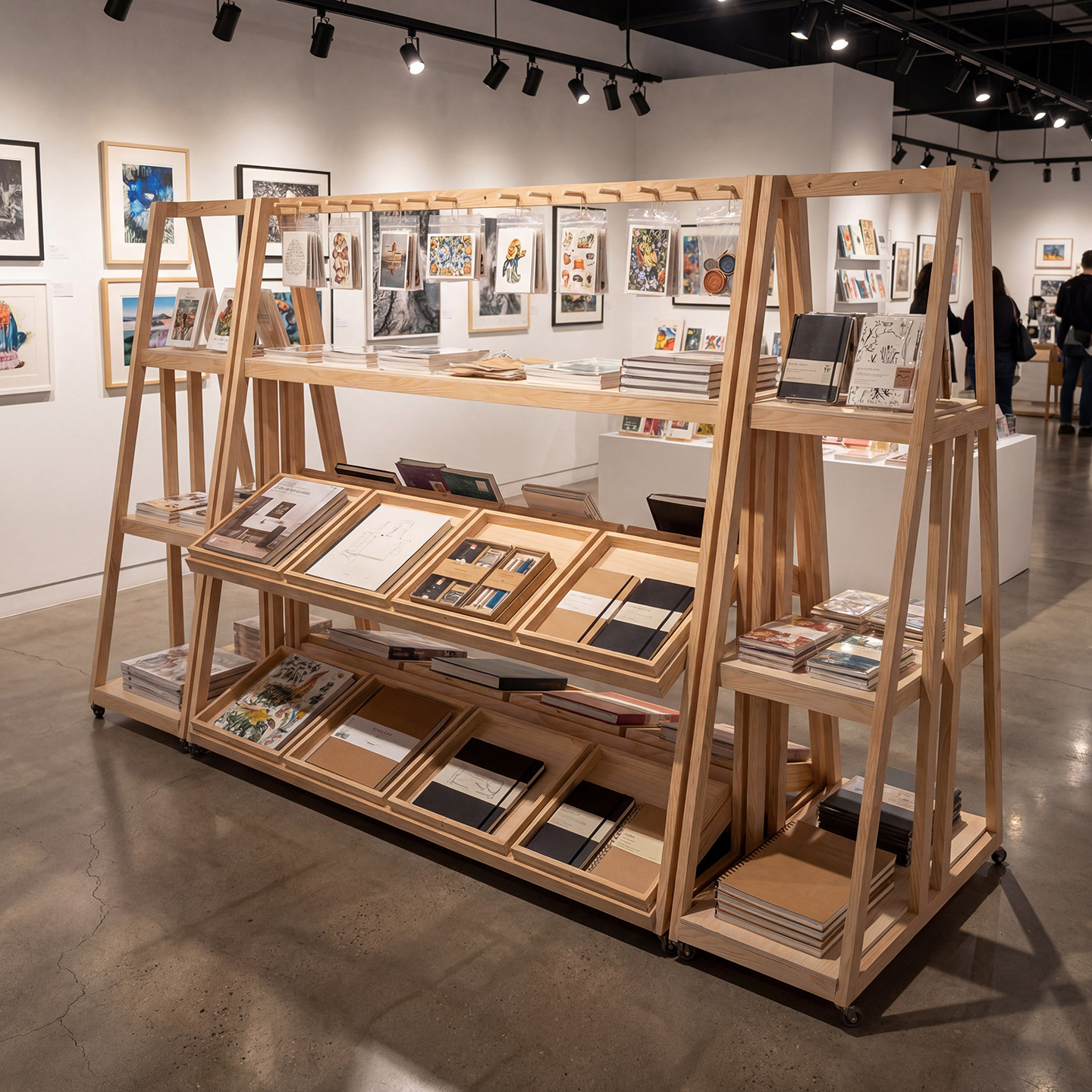 展示柜产品陈列柜货架展示台化妆品饰品文创展会展示台市集活动架