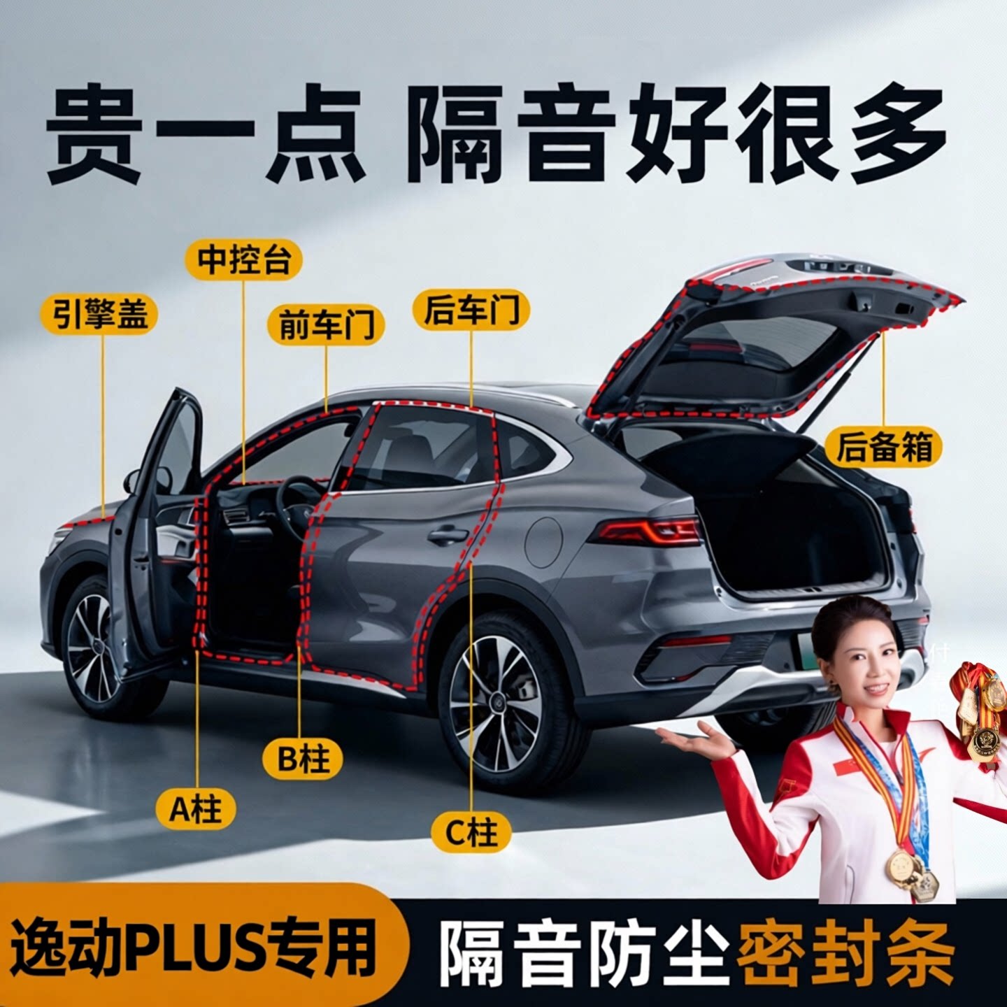 【长安专用】强效隔音降噪密封条