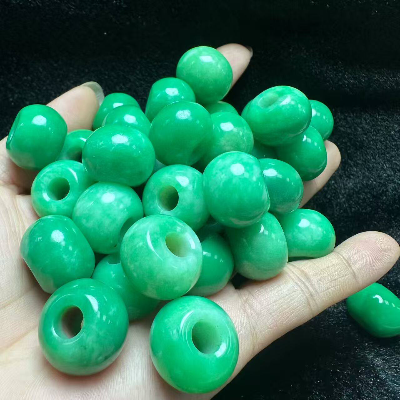 天然绿色阳干青20mm隔片隔珠