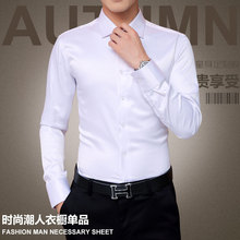 真丝光棉弹性冰丝衬衫 男绸缎桑蚕丝商务西装 衬衣男 丝绸衬衫 男长袖
