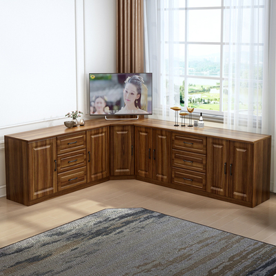 卧室转角柜实木拐角组合电视柜多功能储物柜客厅厨房墙角柜三角柜