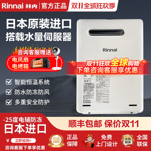 Rinnai/林内进口室外热水器16升