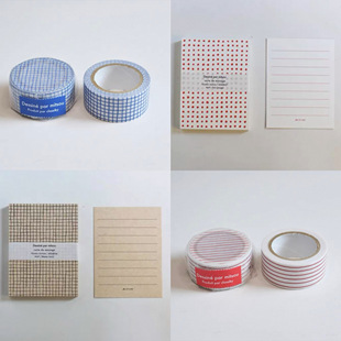 小森文房具 | 日本进口仓敷意匠mitsou水玉圆点横线方格便签胶带