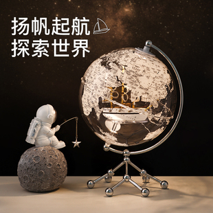 透明地球仪摆件客厅轻奢高档家居电视柜玄关入户饰品乔迁新居礼物