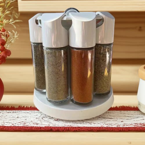 emsa 爱慕莎进口调味瓶组合装调料瓶厨房家用旋转调味盒8合1套装