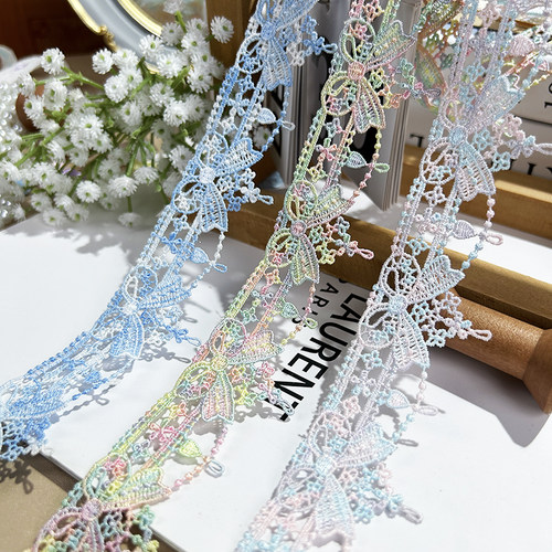 优质马卡龙水溶镂空蕾丝花边辅料服装娃衣痛包配料吧唧托diy手作