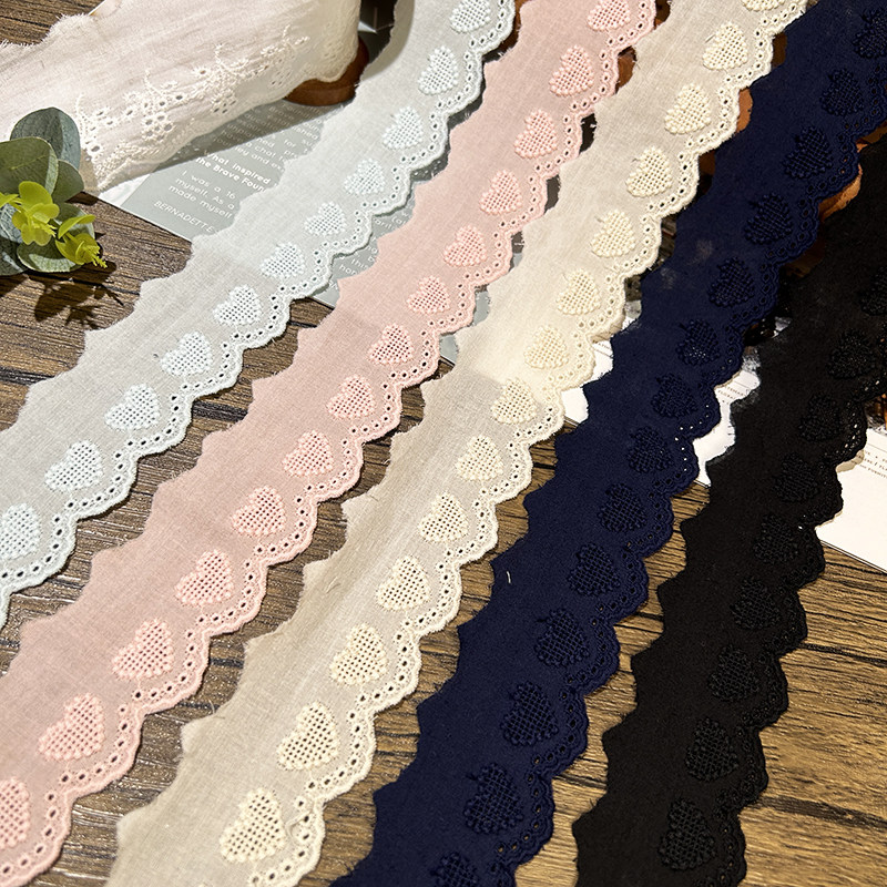 新款甜美爱心棉布条码刺绣花边百搭桃心洛丽塔DIY童装娃衣领辅料,居家布艺,花边,淘宝优惠券,粉丝福利购,淘宝优惠卷