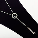 百搭高级感秋冬搭配配饰项链珍珠钛钢链可调节新长款 流苏毛衣链女