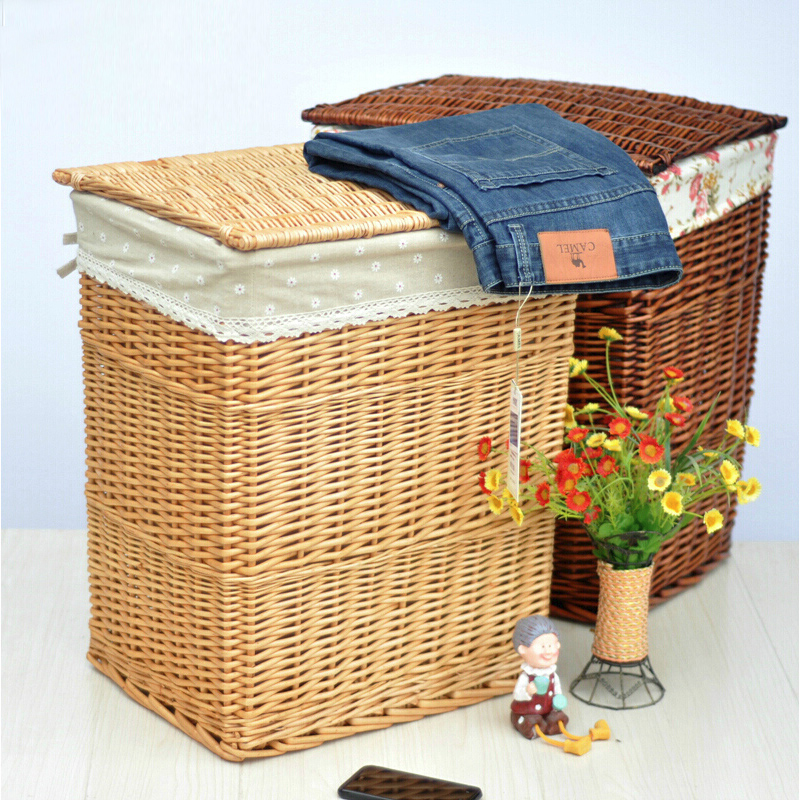 脏衣篮藤编火锅店装衣服的收纳筐