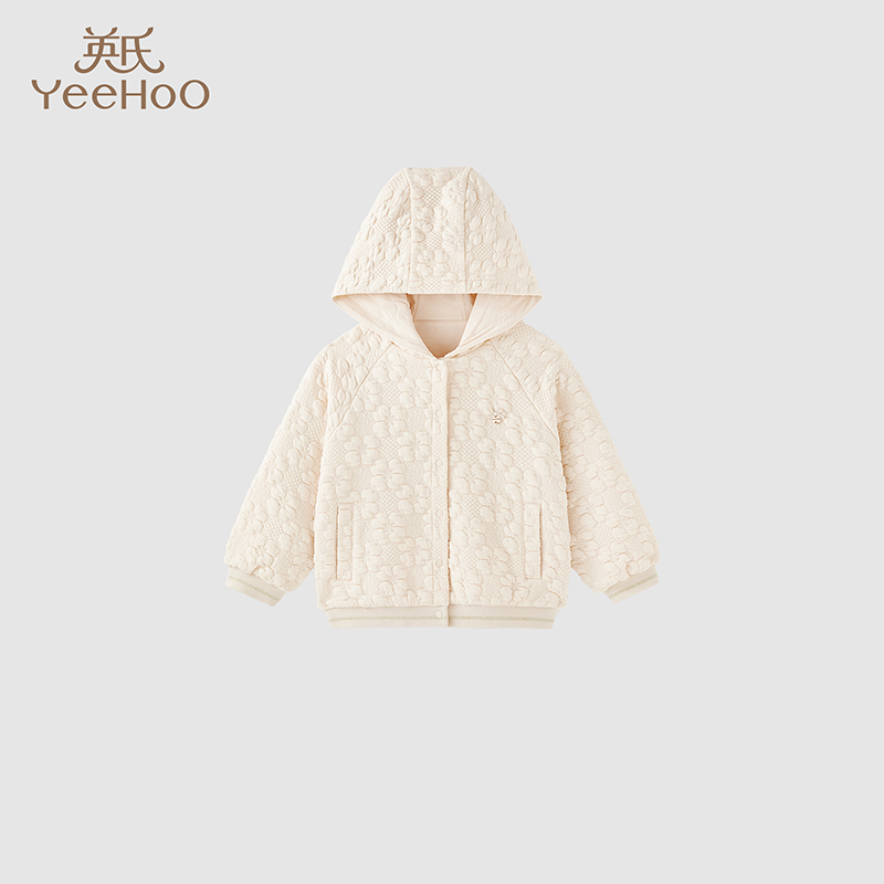 英氏婴儿衣服女宝宝连帽外套