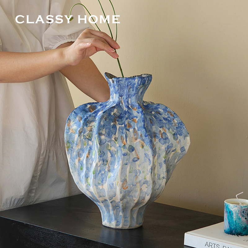 陶艺师原创【湖畔星尘】艺术花瓶