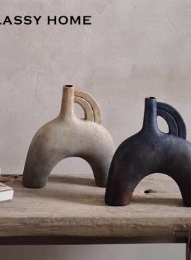 侘寂风民宿样板间茶室手工摆件