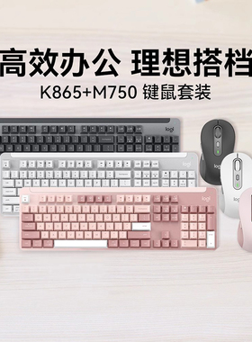 罗技K865蓝牙机械键盘M750无线鼠标游戏电竞套装电脑办公家用拆包