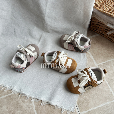 春秋款儿童真皮运动鞋男童卡通