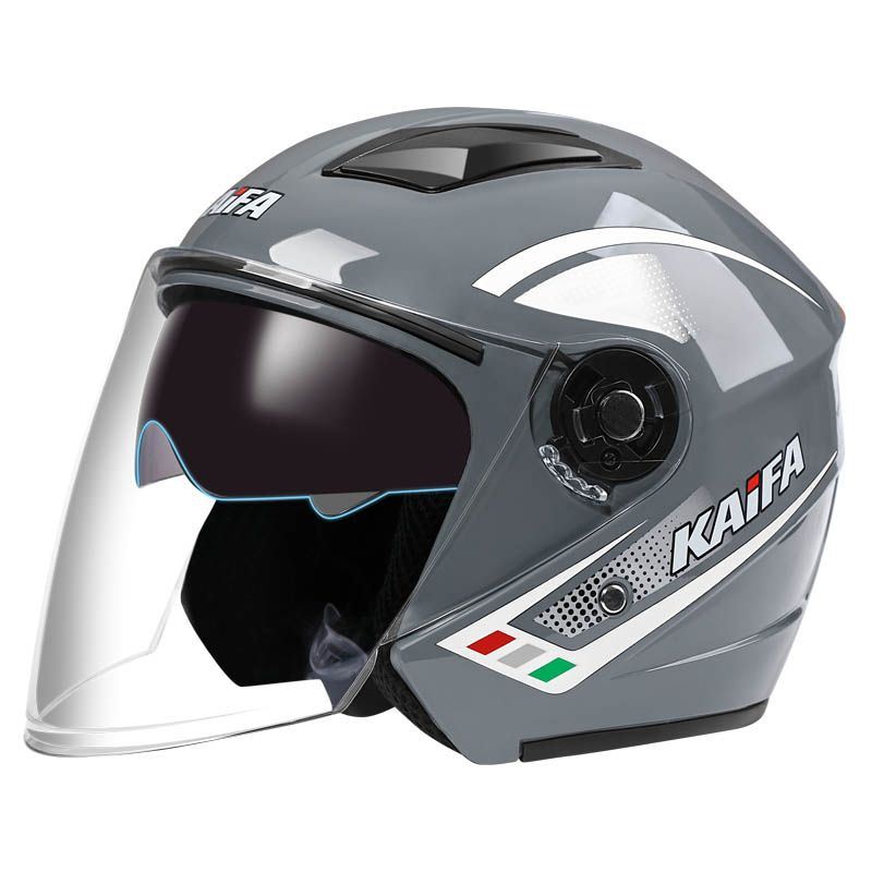 头盔3C认证电动车男女士款半盔摩托电瓶车安全帽双镜秋冬四季通用