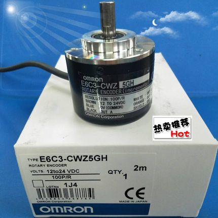 欧姆龙E6C3-CWZ5GH 100/360/1000/2000P/R增量式旋转编码器8mm轴