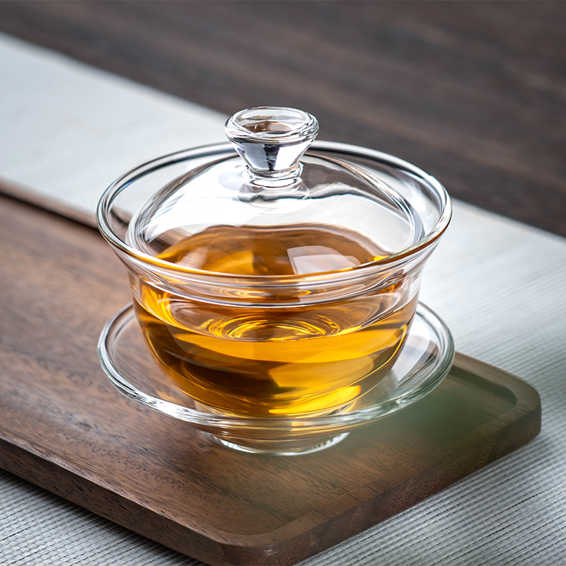 茶杯泡茶器三才碗耐热玻璃盖碗