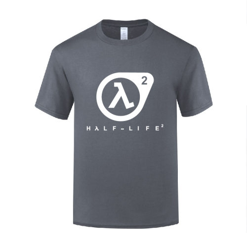 反恐精英游戏短袖圆领棉T恤男宽松 Half Life 2 Logo