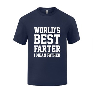 Best 搞笑讽刺父亲节礼物T恤男宽松World Father Mean Farter