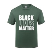 Matter 新款 口号标语 Black Lives 创意短袖 圆领棉T恤男宽松大码