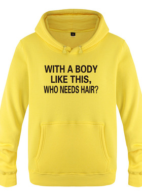 卫衣 With A Body Like This Who Needs Hair - Bald Dad Slogan