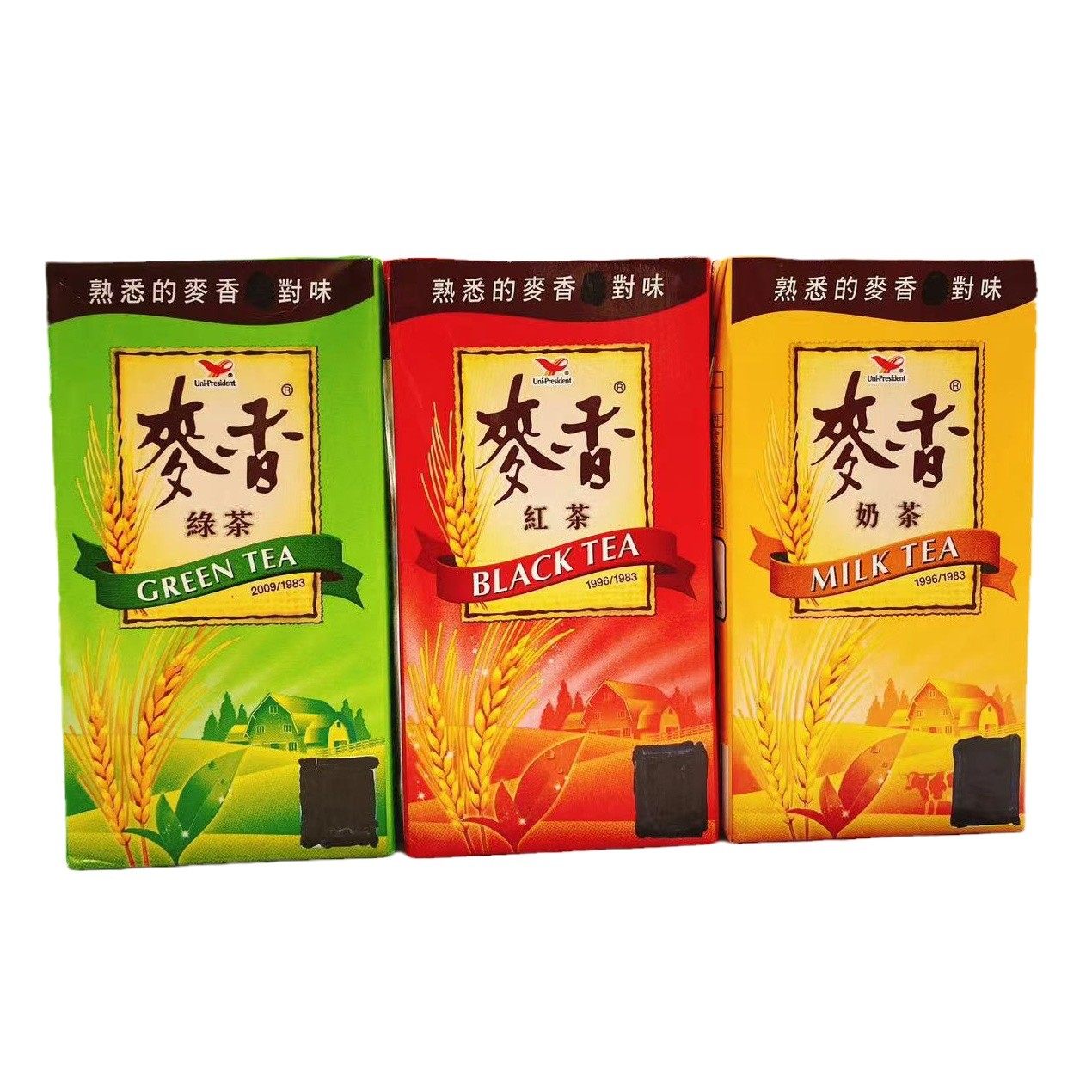 江浙沪皖四省包邮台湾统一麦香奶茶麦香红茶麦香绿茶300ml*24盒装