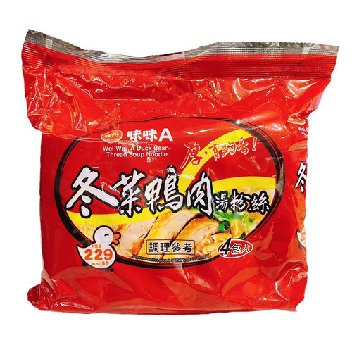 味味A冬菜鸭肉汤粉丝4包入