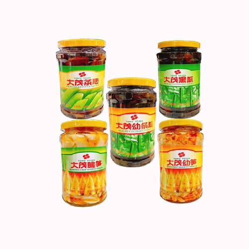 大茂食品-菜心/脆笋/幼条瓜/黑瓜/幼笋*瓶装 拍下整箱江浙沪包邮