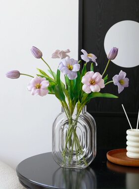 郁金香带香味假花仿真花花束礼物