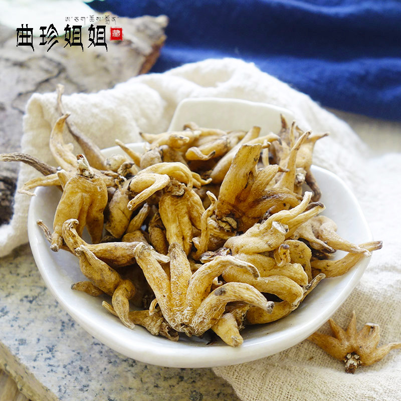 曲珍姐姐 西藏特产野生佛手参 手工精选纯高品质 A级不老草100克