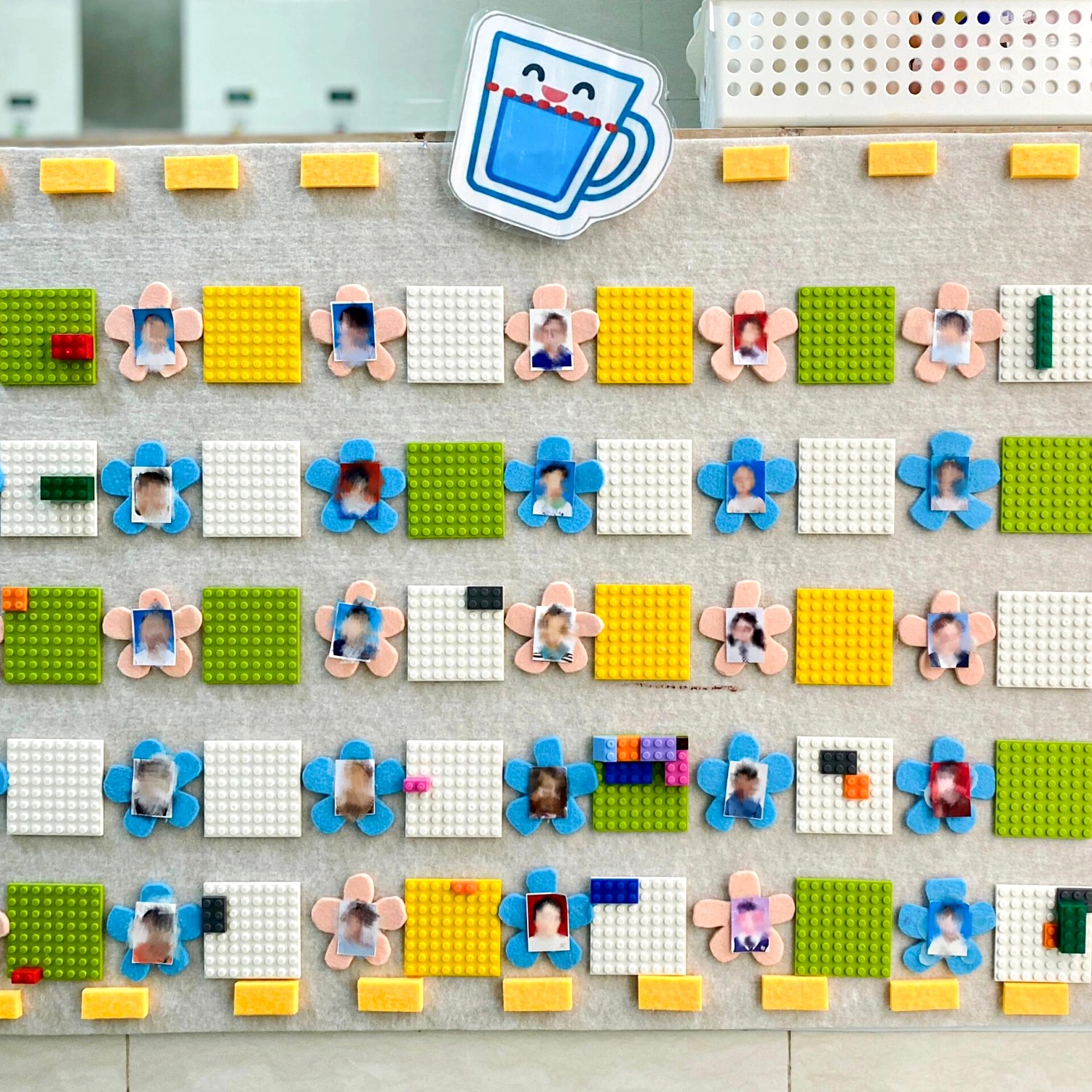 幼儿园森系积分签到墙积木环创材料喝水区域进区牌班级装饰光盘