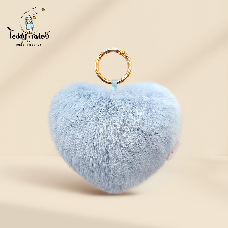 Teddytales莉娜熊可爱毛绒心爱心挂坠钥匙挂坠包包挂饰生日礼物