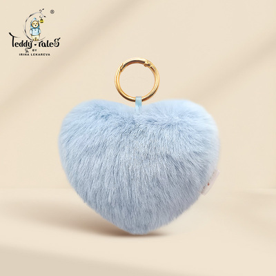 Teddytales莉娜熊可爱毛绒心爱心挂坠钥匙挂坠包包挂饰生日礼物