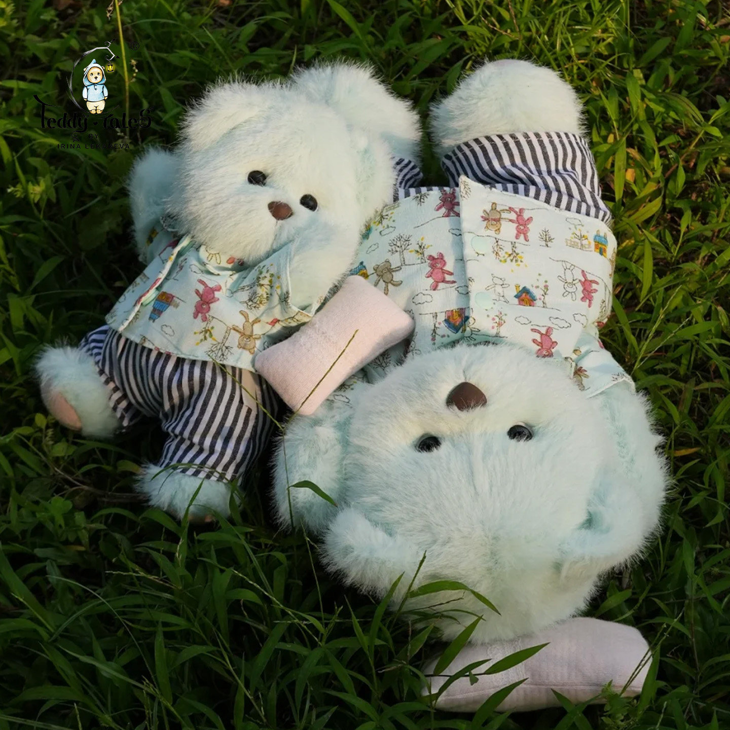 TeddyTales莉娜熊贪睡故事款可爱手工泰迪手作熊玩偶公仔生日礼物