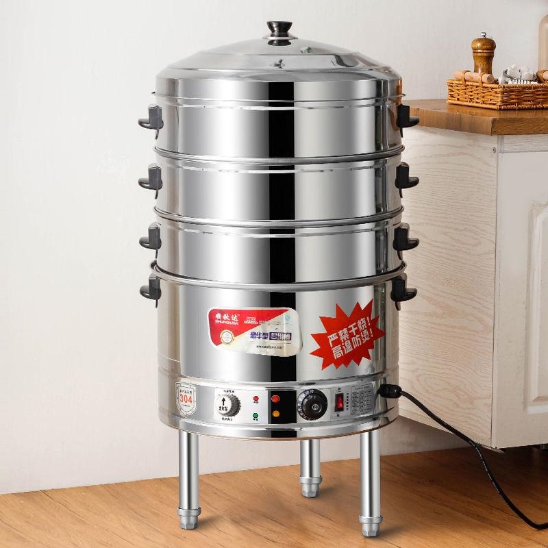 不锈钢电蒸炉商用大容量超大小笼